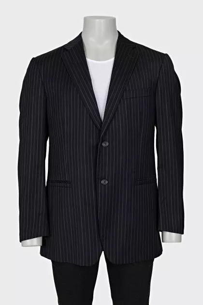 Men's black striped jacket
