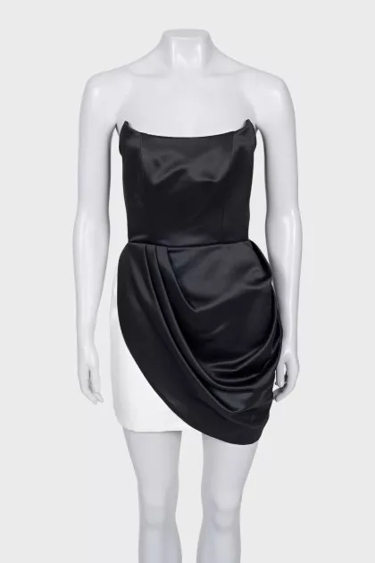 Black and white cocktail dress