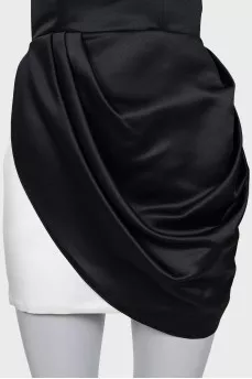 Black and white cocktail dress