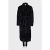 Reversible coat with buttons