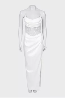Corset dress with rhinestones