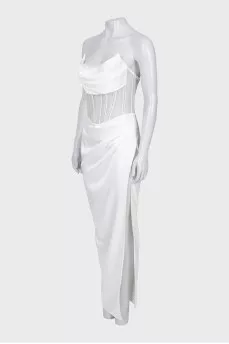 Corset dress with rhinestones