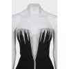 Sleeveless mini dress with rhinestones