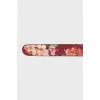 Red belt with floral print