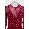 Red dress with rhinestones
