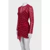 Red dress with rhinestones