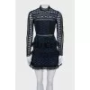 Blue dress with perforations