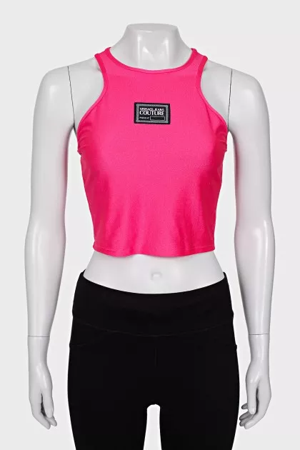 Sports top with brand logo