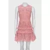 Lace pink dress with a zipper