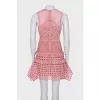 Lace pink dress with a zipper