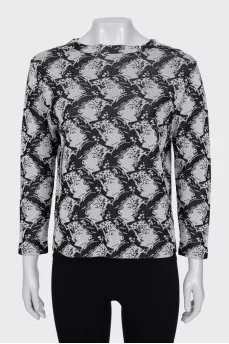 Black and white printed jumper