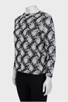 Black and white printed jumper
