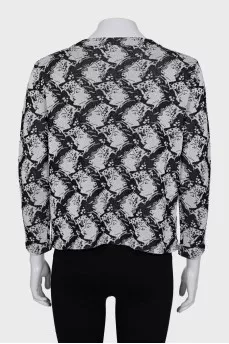Black and white printed jumper