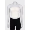 White corset top