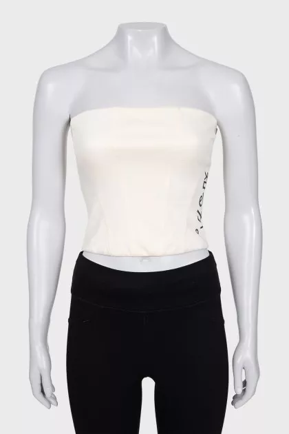 White corset top