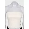 White corset top
