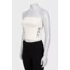 White corset top