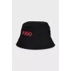 Men's Panama hat with a red logo