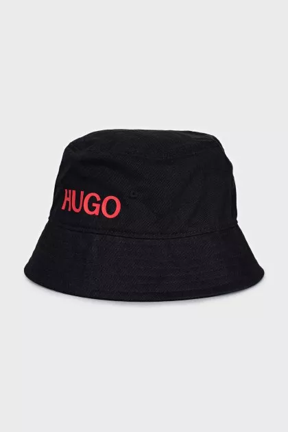 Men's Panama hat with a red logo