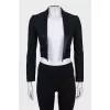 Cropped jacket without fastening