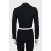 Cropped jacket without fastening