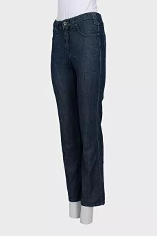 Dark blue straight fit jeans