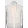 White blouse with ties