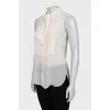 White blouse with ties