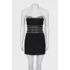 Mini dress decorated with zippers