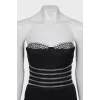 Mini dress decorated with zippers