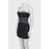 Mini dress decorated with zippers