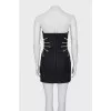 Mini dress decorated with zippers