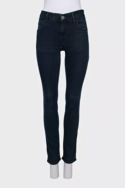 Джинси slim fit темно-синього кольору