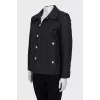 Straight jacket with gold buttons