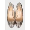 Snakeskin slingbacks