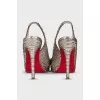 Snakeskin slingbacks