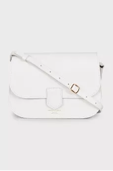 White bag with magnetic clasp