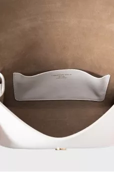 White bag with magnetic clasp