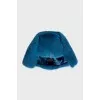 Blue short-pile hat