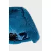 Blue short-pile hat
