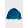 Blue short-pile hat