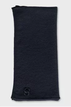 Cashmere gray scarf with logo
