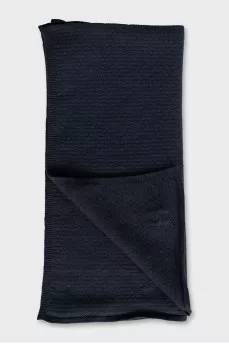 Cashmere gray scarf with logo