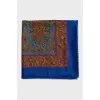 Wool and silk scarf with print