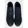 Blue suede boots