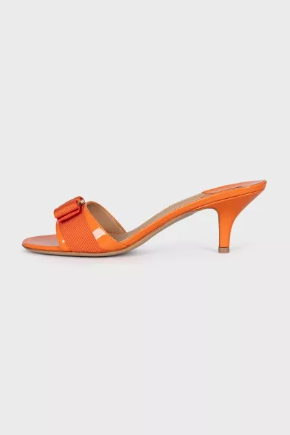 Orange Vara mules