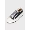 Black and white textile Walk'n'Dior sneakers