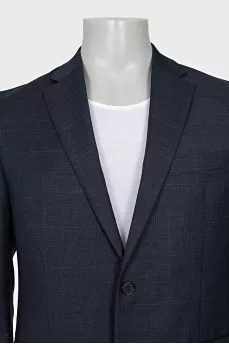 Men's straight-cut wool suit