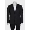 Men's straight-cut wool jacket