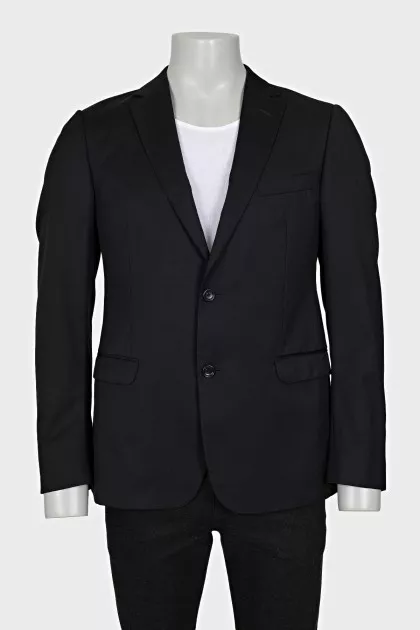 Men's straight-cut wool jacket